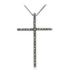 Collana in argento con Marcassite