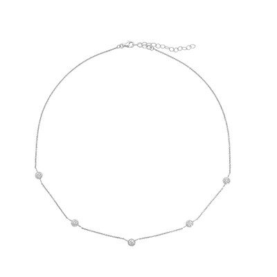 Collana in argento con Diamante PK (H)