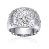 Anello in argento con Topazio Bianco