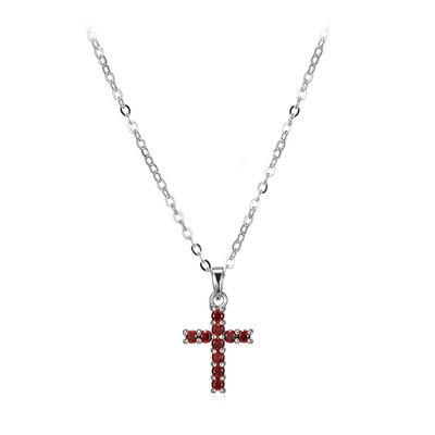 Collana in argento con Granato Mozambico