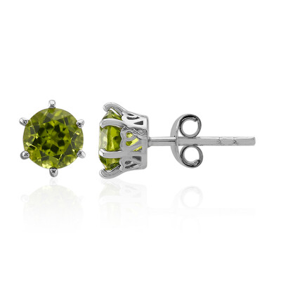 Orecchini in argento con Peridoto della Birmania
