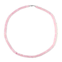 Collana in argento con Quarzo Rosa
