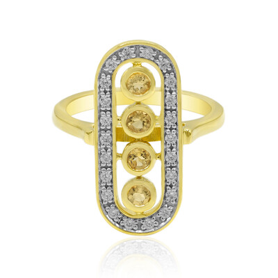 Anello in argento con Citrino