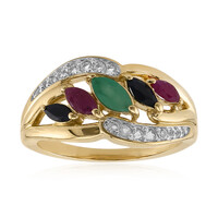 Anello in argento con Smeraldo Brasiliano