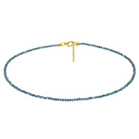 Collana in argento con Apatite Blu Neon