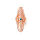 Anello placcato in oro con Diamante Blu