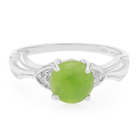 Anello in argento con Crisoprasio Imperiale