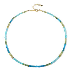 Collana in argento con Apatite Blu Neon