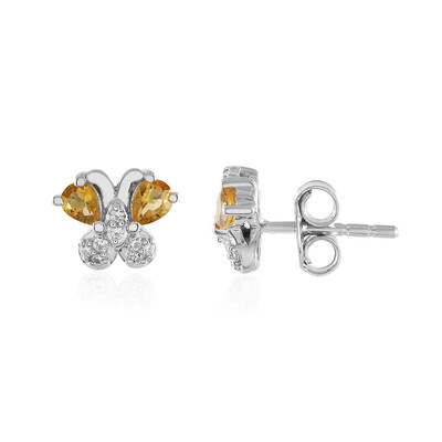 Orecchini in argento con Citrino