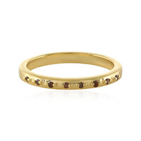 Anello in argento con Diamante Rosso I3