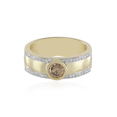 Anello in oro con Diamante Champagne I2 (de Melo)
