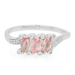 Anello in argento con Zaffiro Padparadscha