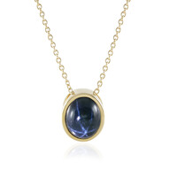 Collana in argento con Zaffiro Stellato Blu