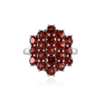 Anello in argento con Granato Mozambico
