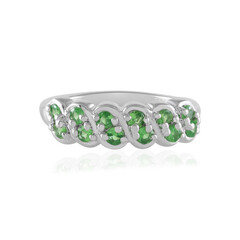 Anello in argento con Tsavorite della Tanzania
