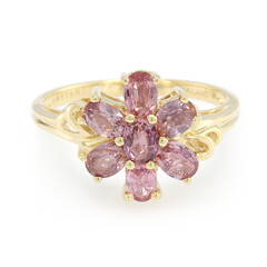 Anello in oro con Zaffiro Padparadscha (non riscaldato) (AMAYANI)