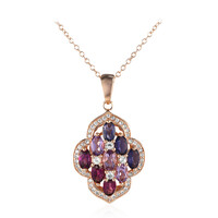 Collana in argento con Rodolite