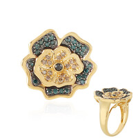 Anello in argento con Diamante Nero