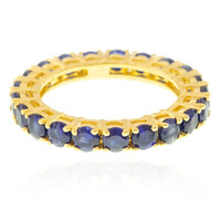 Anello in argento con Zaffiro Blu del Madagascar