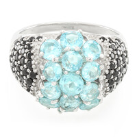 Anello in argento con Apatite Blu