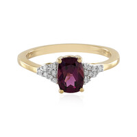 Anello in oro con Granato Magenta