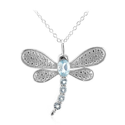 Collana in argento con Topazio Blu Cielo