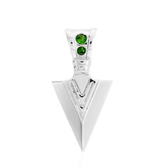 Ciondolo in argento con Diopside Russo