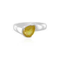 Anello in argento con Zaffiro Giallo del Madagascar