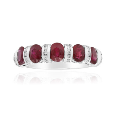 Anello in oro con Rubino Mozambico AAA (CIRARI)