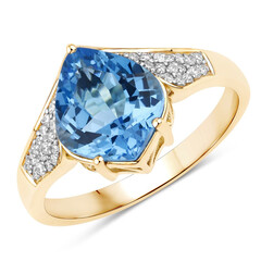 Anello in oro con Topazio Blu Svizzero (SUHANA)