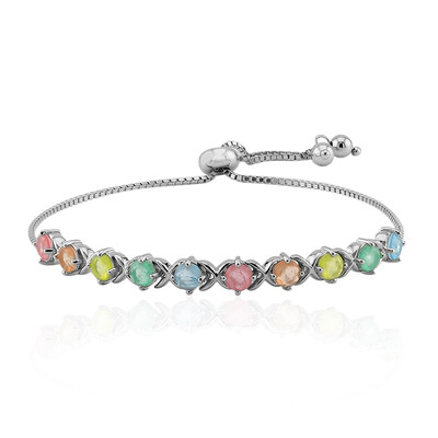 Bracciale in argento con Quarzo rosa pastello