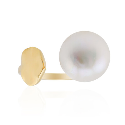 Anello in argento con Perla d'Acqua Dolce Bianca