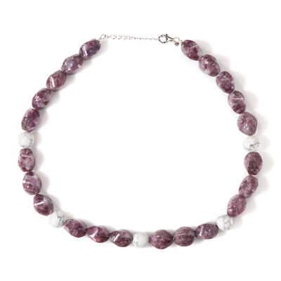 Collana in argento con Howlite