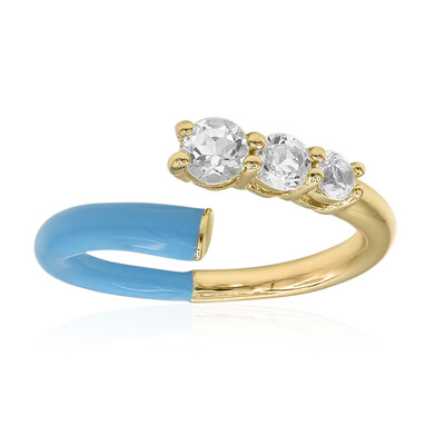 Anello in argento con Topazio Bianco