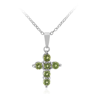 Collana in argento con Peridoto della Birmania
