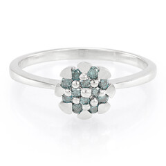 Anello placcato in platino con Diamante Fancy