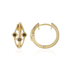 Orecchini in argento con Diamante Cioccolato I3