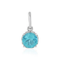 Ciondolo in platino con Apatite Paraiba