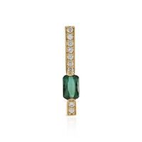 Ciondolo in argento con Tormalina Verde di Benedito(Adela Silber)