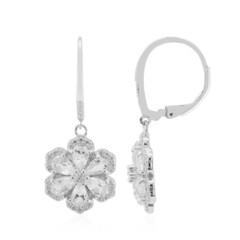 Orecchini in argento con Topazio Bianco