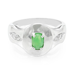 Anello in argento con Crisoprasio Imperiale