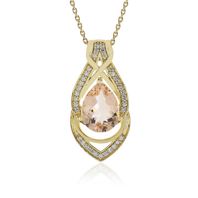 Collana in oro con Morganite del Madagascar AAA (de Melo)