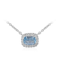 Collana in argento con Topazio Blu Cielo