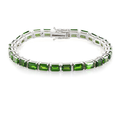 Bracciale in argento con Diopside Russo