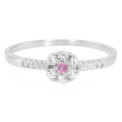 Anello in argento con Zaffiro Ceylon Rosa