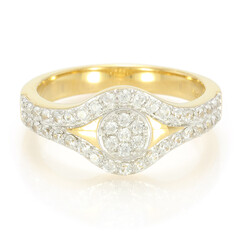 Anello placcato in oro con Zircone