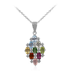 Collana in argento con Topazio Blu Cielo