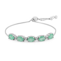 Bracciale in argento con Quarzo verde pastello