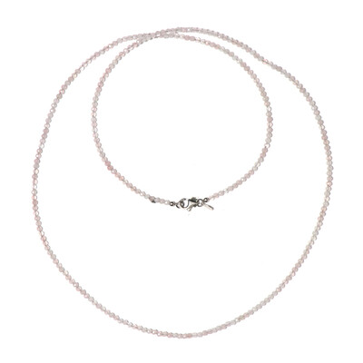 Collana in argento con Quarzo Rosa