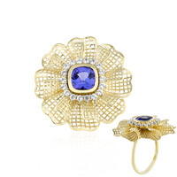 Anello in oro con Tanzanite AAA (Ornaments by de Melo)